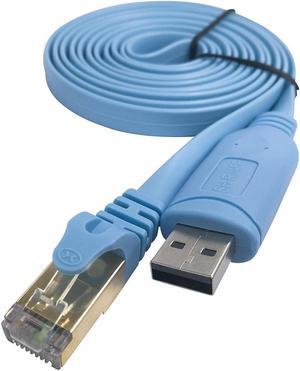 DSD TECH SH-RJ45P USB to Console Cable with PL2303RA chip for Routers Switches 1.8M/5.9FT