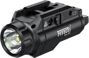 HL-20 Pistol Light 1500 Lumen Upgrade LED Weapon Light Compact Rail Mounted Handgun Tactical Flashlight Rail Locating Keys for Picatinny Black