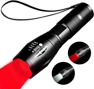 Rechargeable Red Light FlashlightTactical Flashlights 2 in 1 White Lights and LED Red Hunting Light2 Modes, Coon Hunting Lights Detector,Night Observation, Astronomy, Aviation. Rechargeable Red Light FlashlightTactical Flashlights 2 in 1 White Lights and LED Red Hunting Light2 Modes, Coon Hunting Lights Detector,Night Observation, Astronomy, Aviation.