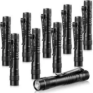 Honoson 10 Pieces Mini Pen Light Flashlight Small LED Pen Light Aluminum Pocket Flashlight with Clip for Inspection Camping Emergency Diary Lighting(3.5 Inches) Honoson 10 Pieces Mini Pen Light Flashlight Small LED Pen Light Aluminum Pocket Flashlight with Clip for Inspection Camping Emergency Diary Lighting(3.5 Inches)