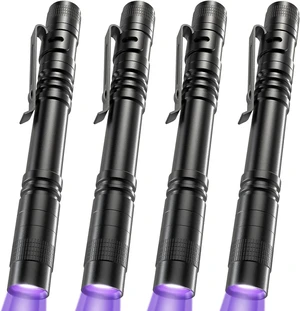 COSOOS UV Black Light Flashlights, 4 Pack 395nm Mini Pen Lights with Clip, Waterproof Ultraviolet Flashlights for AC Leak, Pet Urine, Scorpion, Hotel Inspection, Dry Stain and Bed Bug Detection COSOOS UV Black Light Flashlights, 4 Pack 395nm Mini Pen Lights with Clip, Waterproof Ultraviolet Flashlights for AC Leak, Pet Urine, Scorpion, Hotel Inspection, Dry Stain and Bed Bug Detection