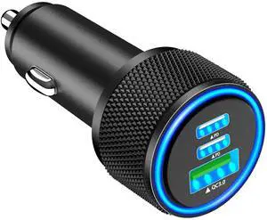 USB C Car Charger, Rombica 3-Port 67W Dual PD USB-C&USB-A Car Power Cigarette Lighter USB Charger PD/QC Type C Car Charger Fast Charging Adapter for iPhone 15 14 13 12 11 Pro/Galaxy S24 S23/Pixel/iPad