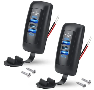 Linkstyle RV USB Outlet, Dual 18W QC3.0 USB-A Ports & 30W PD3.0 USB-C Port Charger Socket, Waterproof Cover, for Car Marine, 2pcs Linkstyle RV USB Outlet, Dual 18W QC3.0 USB-A Ports & 30W PD3.0 USB-C Port Charger Socket, Waterproof Cover, for Car Marine, 2pcs