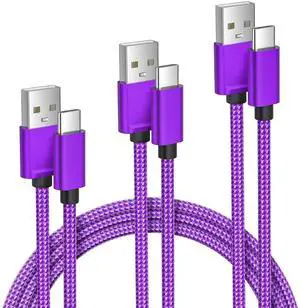 Elebase USB Type C Charger Cable 1.5/3.3/6.6FT 3Pack,Charging Power Cord for New Kindle Fire HD 10 9th 8 10th 2020 11th 2021,iPhone Pro 15,Samsung Galaxy S24,A51,A52,A21,A12,A32,Note 10 S10 Plus S20