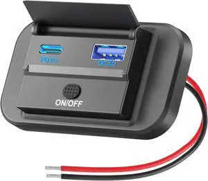 12V USB Outlet Surface Mount Lightweight PD USB C 30W and QC 3.0 18W Ports for Car 12 Volt Cigarette Lighter Replacement Charger Socket Panel with Button Switch for RV Bus Marine Motorcycle 12V USB Outlet Surface Mount Lightweight PD USB C 30W and QC 3.0 18W Ports for Car 12 Volt Cigarette Lighter Replacement Charger Socket Panel with Button Switch for RV Bus Marine Motorcycle