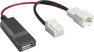 Dongar Dashcam Power Adapter (10-pin Type D) for Mopar Vehicles. Compatible with RAM, Charger, Challenger, Grand Cherokee, & More. Connects to Rearview Mirror, Built-in USB Power Source, Easy Install