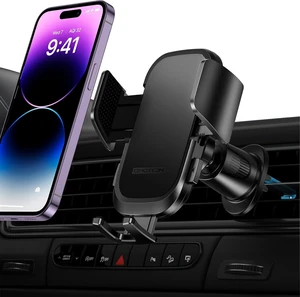 OMOTON Car Phone Holder, Air Vent 360°Rotation Universal Car Phone Mount Cradle with Super Stable Hook Clip - One Button Compatible with All Phones OMOTON Car Phone Holder, Air Vent 360°Rotation Universal Car Phone Mount Cradle with Super Stable Hook Clip - One Button Compatible with All Phones