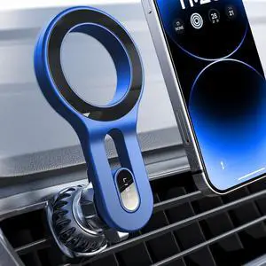 LISEN Fits MagSafe Car Mount Upgrade 18 Magnets Fit iPhone 16 Pro Max Car Phone Holder Mount Super Stable Magnetic Phone Holder for Car Air Vent for Magsafe iPhone 13/14/15 Pro Max Plus, Blue
