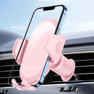 Miracase Phone Holders for Your Car with Newest Metal Hook Clip, Air Vent Cell Phone Car Mount, Hands Free Universal Automobile Cradle Fit for iPhone Android and All Smartphones (Pink) Miracase Phone Holders for Your Car with Newest Metal Hook Clip, Air Vent Cell Phone Car Mount, Hands Free Universal Automobile Cradle Fit for iPhone Android and All Smartphones (Pink)
