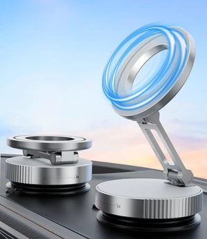 CloudValley Magnetic Car Phone Holder - Vacuum Suction Cup Phone Mount 360° Adjustable, Durable Metal Stand for iPhone & Android, Portable Magnetic Holder for Dashboard/Windshield/Gym Mirror (Silver) CloudValley Magnetic Car Phone Holder - Vacuum Suction Cup Phone Mount 360° Adjustable, Durable Metal Stand for iPhone & Android, Portable Magnetic Holder for Dashboard/Windshield/Gym Mirror (Silver)