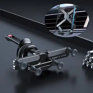 Mobile Phone Holder for Car Invisible Gravity Car Phone Mount Rotatable Air Vent Mount Foldable Car Phone Stand for iPhone 16 Pro Max 15 14 13 & All Phones (X03)