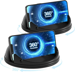 2-Pack Car Phone Holder Mount, 360° Rotatable Silicone Dashboard Mount for iPhone 2-Pack Car Phone Holder Mount, 360° Rotatable Silicone Dashboard Mount for iPhone