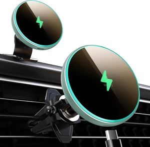 MOKPR for Magsafe Car Mount Charger-Magnetic Car Phone Holder Wireless Car Charger for Dash Air Vent-LED RGB HandsFree Car Mount Fast Car Charger for iPhone 16/15/14/13/12 Series (Bright Green) MOKPR for Magsafe Car Mount Charger-Magnetic Car Phone Holder Wireless Car Charger for Dash Air Vent-LED RGB HandsFree Car Mount Fast Car Charger for iPhone 16/15/14/13/12 Series (Bright Green)