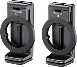 PROfezzion 2-Pack Magnetic Airplane Phone Holder for MagSafe, iPhone 16, 15, 14, 13, 12 & All Phones, Handsfree Phone Mount for Seat Tray Table, Travel Essentials Must Accessories for Flying-Black PROfezzion 2-Pack Magnetic Airplane Phone Holder for MagSafe, iPhone 16, 15, 14, 13, 12 & All Phones, Handsfree Phone Mount for Seat Tray Table, Travel Essentials Must Accessories for Flying-Black