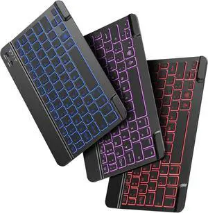 OMOTON 7-Color Backlit Keyboard, Rechargeable Ultra-Slim for iPad, Black | Multi-Color Backlight·Rechargeable 400mAh·Scissor-Switch Keys·Ultra-Thin O.5cm· Auto-Off Save·Quiet Typing·Fits iPad,iPhone OMOTON 7-Color Backlit Keyboard, Rechargeable Ultra-Slim for iPad, Black | Multi-Color Backlight·Rechargeable 400mAh·Scissor-Switch Keys·Ultra-Thin O.5cm· Auto-Off Save·Quiet Typing·Fits iPad,iPhone