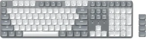 Satechi SM3 Mechanical Keyboard, White LED Backlit, Light Gray/White | 108 Keys Full Size, Wired and Bluetooth, for Mac and Windows Satechi SM3 Mechanical Keyboard, White LED Backlit, Light Gray/White | 108 Keys Full Size, Wired and Bluetooth, for Mac and Windows