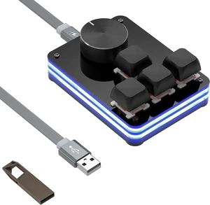 Geekria USB Mini 4-Key + Knob Keyboard, One-Handed Mechanical Gaming Keyboard. Customizable Key Function RGB Silent Red Axis Keyboard, Compatible with Windows Xp/7/8/10/11 and Mac OS Geekria USB Mini 4-Key + Knob Keyboard, One-Handed Mechanical Gaming Keyboard. Customizable Key Function RGB Silent Red Axis Keyboard, Compatible with Windows Xp/7/8/10/11 and Mac OS