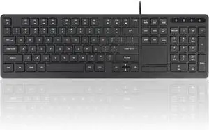 Perixx PERIBOARD-513III Wired Full-Size Keyboard with Integrated Touchpad - Quiet Scissor Keys - Multimedia Hotkeys - US Layout Perixx PERIBOARD-513III Wired Full-Size Keyboard with Integrated Touchpad - Quiet Scissor Keys - Multimedia Hotkeys - US Layout
