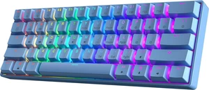 HK GAMING GK61 60% v3 | Hotswap Mechanical Gaming Keyboard | 61 Keys Multi Color RGB LED Backlit for PC/Mac Gamer | US Layout (Blue, Gateron Optical Brown) HK GAMING GK61 60% v3 | Hotswap Mechanical Gaming Keyboard | 61 Keys Multi Color RGB LED Backlit for PC/Mac Gamer | US Layout (Blue, Gateron Optical Brown)