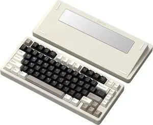 MK INKY75 Mechanical Keyboard with Full Aluminum Wireless Mechanical Gaming Keyboard, 75% Layout Mechanical Keyboard BT/2.4G/USB-C,Hot Swappable, Creamy Sounding, RGB/PP/4000mAh(Light Beige) MK INKY75 Mechanical Keyboard with Full Aluminum Wireless Mechanical Gaming Keyboard, 75% Layout Mechanical Keyboard BT/2.4G/USB-C,Hot Swappable, Creamy Sounding, RGB/PP/4000mAh(Light Beige)