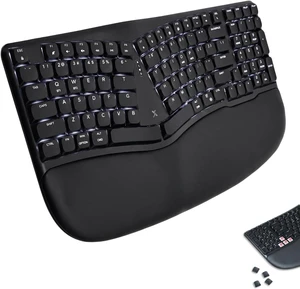 X9 Performance Low Profile Mechanical Ergonomic Keyboard - (BT + 2.4G + Wired) - Type in Comfort - Wireless Split Keyboard Mechanical - Wrist Cushion, Red Switch, Backlit, Rechargeable - for PC/Mac X9 Performance Low Profile Mechanical Ergonomic Keyboard - (BT + 2.4G + Wired) - Type in Comfort - Wireless Split Keyboard Mechanical - Wrist Cushion, Red Switch, Backlit, Rechargeable - for PC/Mac