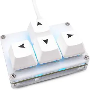 SayoDevice Mini 4-Key WASD Keypad Arrow Key Keycaps Mechanical Keyboard | One-Handed Gaming Keypad Programmable Macros USB-C Customized Hot-swappable Keyboard for Working or FPS Gaming SayoDevice Mini 4-Key WASD Keypad Arrow Key Keycaps Mechanical Keyboard | One-Handed Gaming Keypad Programmable Macros USB-C Customized Hot-swappable Keyboard for Working or FPS Gaming
