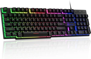 GEODMAER Gaming Keyboard, 104 Keys Full Size PC Keyboard GEODMAER Gaming Keyboard, 104 Keys Full Size PC Keyboard