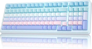AULA F99 Wireless Mechanical Keyboard,Triple-Mode(BT5.0/2.4GHz/USB-C),Gasket Mounted Creamy Keyboard with Linear Switches, Side Printed PBT Keycaps,RGB Backlit PC Gaming Keyboards for Win/Mac AULA F99 Wireless Mechanical Keyboard,Triple-Mode(BT5.0/2.4GHz/USB-C),Gasket Mounted Creamy Keyboard with Linear Switches, Side Printed PBT Keycaps,RGB Backlit PC Gaming Keyboards for Win/Mac
