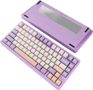 MK INKY75 Mechanical Keyboard with Full Aluminum Wireless Mechanical Gaming Keyboard, 75% Layout Mechanical Keyboard BT/2.4G/USB-C,Hot Swappable, Creamy Sounding, RGB/PP/4000mAh(Dream Lavender) MK INKY75 Mechanical Keyboard with Full Aluminum Wireless Mechanical Gaming Keyboard, 75% Layout Mechanical Keyboard BT/2.4G/USB-C,Hot Swappable, Creamy Sounding, RGB/PP/4000mAh(Dream Lavender)