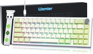 Womier 60% Gaming Mechanical Keyboard Green QMK/VIA | Creamy Keyboard Wired,Hot Swappable Gasket Mount RGB Key board,PBT Keycaps POM Linear Switch for Windows/MAC (VK66 PRO) Womier 60% Gaming Mechanical Keyboard Green QMK/VIA | Creamy Keyboard Wired,Hot Swappable Gasket Mount RGB Key board,PBT Keycaps POM Linear Switch for Windows/MAC (VK66 PRO)