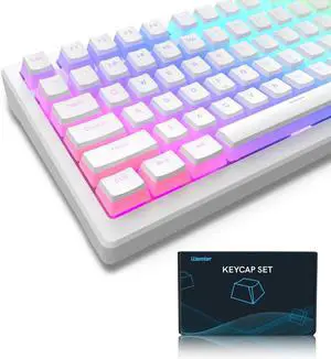 Pudding Keycaps, PBT Keycaps 165 Keys Set Custom Keycap Set, Shine Through Keycaps OEM Profile, Universal Compatiability for 100%, 75%, 65%, 60% Keyboard - White Pudding Keycaps, PBT Keycaps 165 Keys Set Custom Keycap Set, Shine Through Keycaps OEM Profile, Universal Compatiability for 100%, 75%, 65%, 60% Keyboard - White