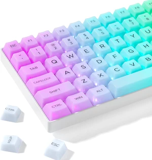 Jelly Keycaps - Clear Translucent Keycaps, Custom Cherry Profile for RGB Shine Through Keyboard Key Cap, 115 Keys Full Set for Mechanical Gaming Keyboard Jelly Keycaps - Clear Translucent Keycaps, Custom Cherry Profile for RGB Shine Through Keyboard Key Cap, 115 Keys Full Set for Mechanical Gaming Keyboard