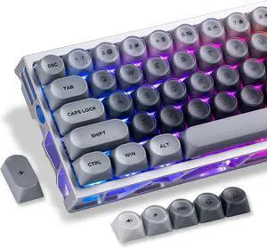dagaladoo PBT Keyboard keycaps Jelly Style,Grey moa keycap Set,dye Sublimation Keyboard caps,128-keys Cute keycap for Cherry Gateron MX Switches Mechanical Keyboards dagaladoo PBT Keyboard keycaps Jelly Style,Grey moa keycap Set,dye Sublimation Keyboard caps,128-keys Cute keycap for Cherry Gateron MX Switches Mechanical Keyboards
