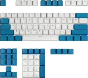 PBT Keycaps Backlit Doubleshot Keycap Set OEM Profile Translucent Cherry MX Key Caps for 61/87/104/108 MX Switches Mechanical Keyboard (Blue White) PBT Keycaps Backlit Doubleshot Keycap Set OEM Profile Translucent Cherry MX Key Caps for 61/87/104/108 MX Switches Mechanical Keyboard (Blue White)