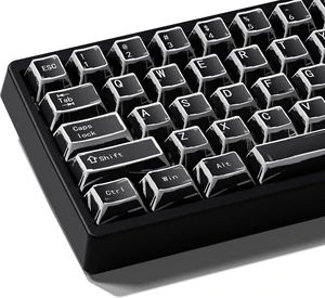 XVX Black Translucent Keycaps,PBT Keycap Set Cherry Profile,Dye Sublimation Graffiti Keyboard Keycaps Suitable for 60% 65% 75% 80% 100% MX Switches Mechanical Keyboard XVX Black Translucent Keycaps,PBT Keycap Set Cherry Profile,Dye Sublimation Graffiti Keyboard Keycaps Suitable for 60% 65% 75% 80% 100% MX Switches Mechanical Keyboard