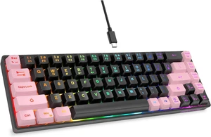 GEODMAER 65% Wired Gaming Keyboard (Black-Pink) GEODMAER 65% Wired Gaming Keyboard (Black-Pink)