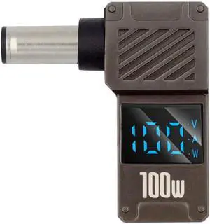 Xiwai USB-C PD 65W Charge Adapter Type-C Input to DC 6.0x4.4mm Barrel Jack Plug Smart LED Digital Display 100W Output 20V 5A Charger Connector for Laptop Xiwai USB-C PD 65W Charge Adapter Type-C Input to DC 6.0x4.4mm Barrel Jack Plug Smart LED Digital Display 100W Output 20V 5A Charger Connector for Laptop