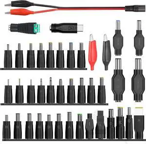 Laptop DC Power Adapter Kits 41 PCS Universal 5.5 mm x 2.1 mm DC AC Power Adapter Tips Connector for Thinkpad Power Supply Plug Jack Sets Laptop DC Power Adapter Kits 41 PCS Universal 5.5 mm x 2.1 mm DC AC Power Adapter Tips Connector for Thinkpad Power Supply Plug Jack Sets