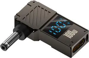 CY Adapter Type-C USB-C Input to DC 4x1.3mm Jack Smart LED Display 100W Output Power 20V 5A PD Charge 65W Adapter for Laptop CY Adapter Type-C USB-C Input to DC 4x1.3mm Jack Smart LED Display 100W Output Power 20V 5A PD Charge 65W Adapter for Laptop