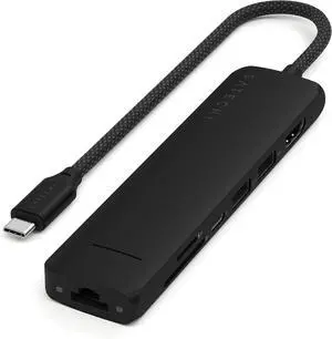 Satechi 7-in-1 USB-C Hub with Ethernet, 4K/60Hz HDMI, Black Satechi 7-in-1 USB-C Hub with Ethernet, 4K/60Hz HDMI, Black