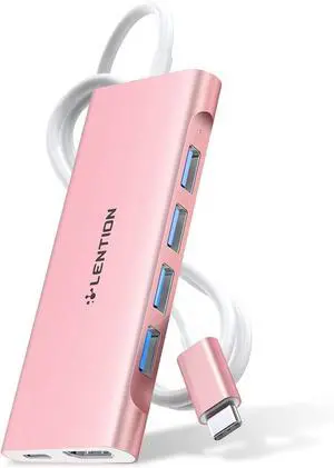 LENTION 3.3FT Long Cable USB C Hub,4K@60Hz HDMI, 100W PD, 4 USB 5Gbps 3.0 LENTION 3.3FT Long Cable USB C Hub,4K@60Hz HDMI, 100W PD, 4 USB 5Gbps 3.0