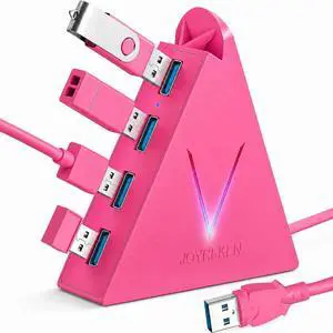 USB Hub 3.0, JoyReken 4-Port USB Splitter for Laptop, Ps4 Keyboard and Mouse Adapter Compatible with Xbox, PC, MacBook, Surface Pro, Flash Drive, HDD, Console, Printer, Camera,Keyborad,Mouse, Hot Pink USB Hub 3.0, JoyReken 4-Port USB Splitter for Laptop, Ps4 Keyboard and Mouse Adapter Compatible with Xbox, PC, MacBook, Surface Pro, Flash Drive, HDD, Console, Printer, Camera,Keyborad,Mouse, Hot Pink