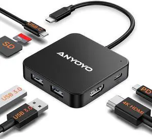 USB C Hub, 7 in 1 USB C Adapter with 4K 30Hz HDMI, 100W PD, SD/TF Card Reader, 2 USB A 3.0, 1 USB C for MacBook Pro/Air, USB C Hub Multiport Adapter, USB Hub for Laptops and Other USB C Devices USB C Hub, 7 in 1 USB C Adapter with 4K 30Hz HDMI, 100W PD, SD/TF Card Reader, 2 USB A 3.0, 1 USB C for MacBook Pro/Air, USB C Hub Multiport Adapter, USB Hub for Laptops and Other USB C Devices