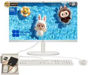HP All-in-One Desktop Computer PC - 21.5" FHD Display, Intel Celeron J4025, 16GB RAM, 512GB SSD, Wi-Fi 6, Windows 11 Pro, For Home and Business