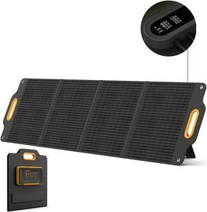 POWERNESS 200 Watt Portable Solar Panel with Patented LCD Digital Window, Solar Charger for Camping, Outdoor and RV, Compatible with Jackery, BLUETTI, Goal Zero Portable Power Stations