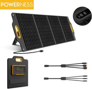 POWERNESS 120W Solar Panel Folding Power Station Charger For RV Camping Fishing Emergency, Foldable Solar Charger for Jackery Bluetti EcoFlow Anker Goal Zero Vtoman Power Stations