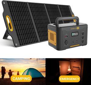 POWERNESS 1000W Portable Solar Generator w/ 120W Foldable Solar Panel, 1166Wh Capacity for Outdoor Off-Grid Trip Camping RVs Home Use Emergency Backup Power