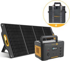 POWERNESS 1000W /1166Wh Solar Power Station Generator with Portable Solar Panel Battery - Ideal for Outdoor Camping and Home Backup (Buy and Get Protective Case for free)