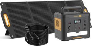 POWERNESS 1500W/1566Wh Solar Power Station Generator w/ 200W Portable Solar Panel, LiFePO4 Battery w/ 3x1500W AC Outlets -  for Outdoor Camping and Home Backup -Buy and Get 10M Extension Cord for free