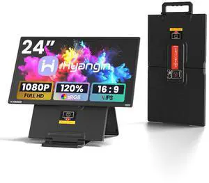 Hyangin D1 Portable LCD Monitor 23.8" FHD 1080p 100Hz IPS, Ultra-Slim Lightweight Laptop Screen Extender, Foldable & Detachable with USB-C/HDMI, Multi-OS Compatible
